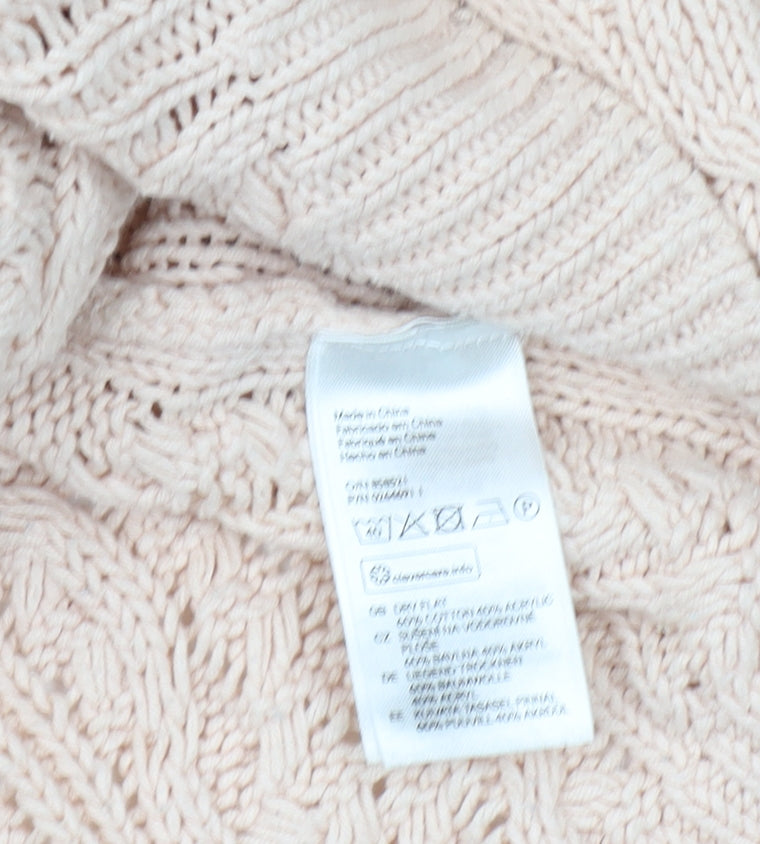 Womens UK Size XS H&M Beige Pullover Jumper