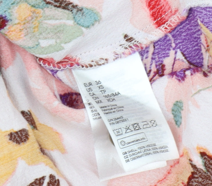 H&M Womens Multicoloured Floral Shift Dress Size 8