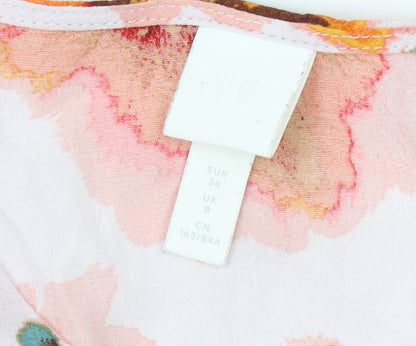 H&M Womens Multicoloured Floral Shift Dress Size 8