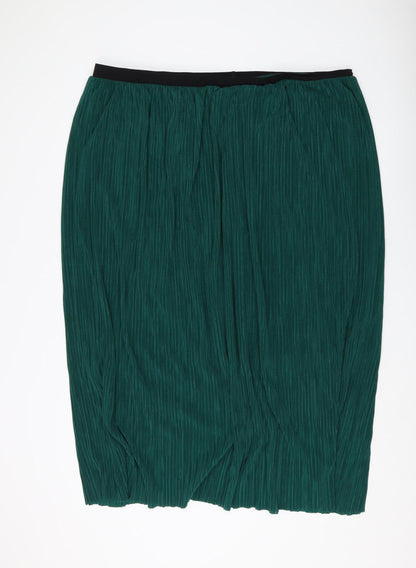 Marks and Spencer Women's Green Plus Size Long Skirt