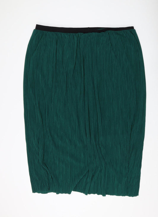Marks and Spencer Women's Green Plus Size Long Skirt