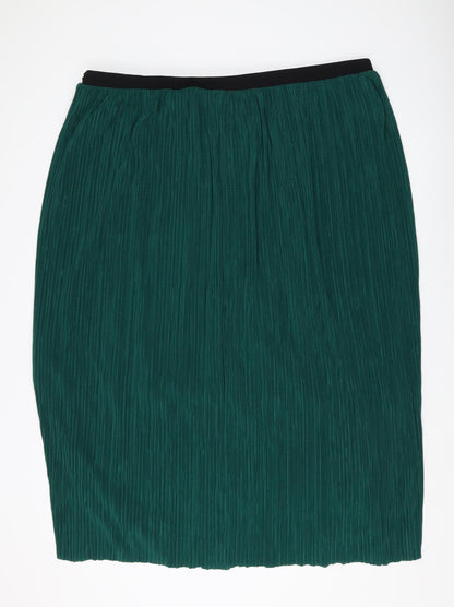 Marks and Spencer Women's Green Plus Size Long Skirt