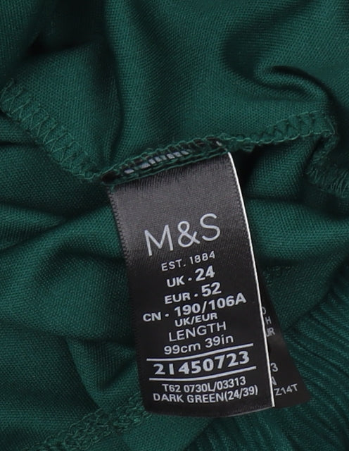 Marks and Spencer Women's Green Plus Size Long Skirt