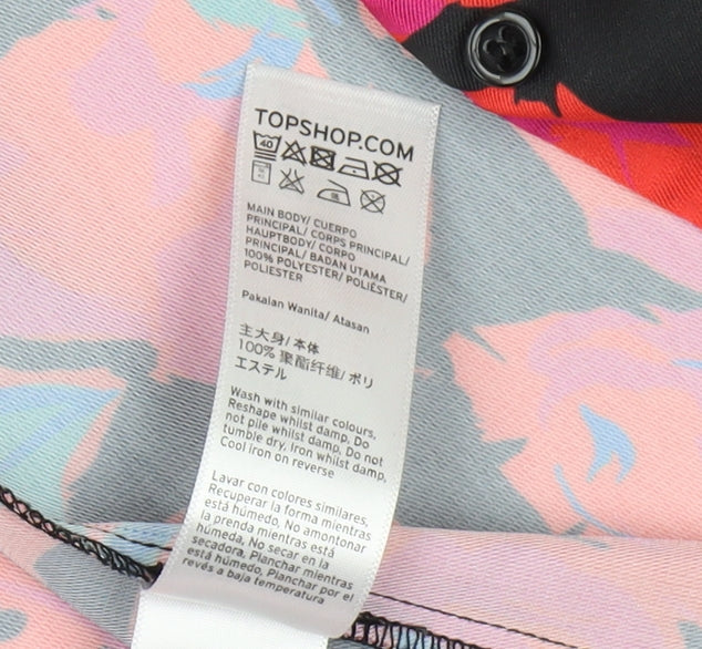 Womens UK Size 12 Topshop Multicoloured Kimono Blouse