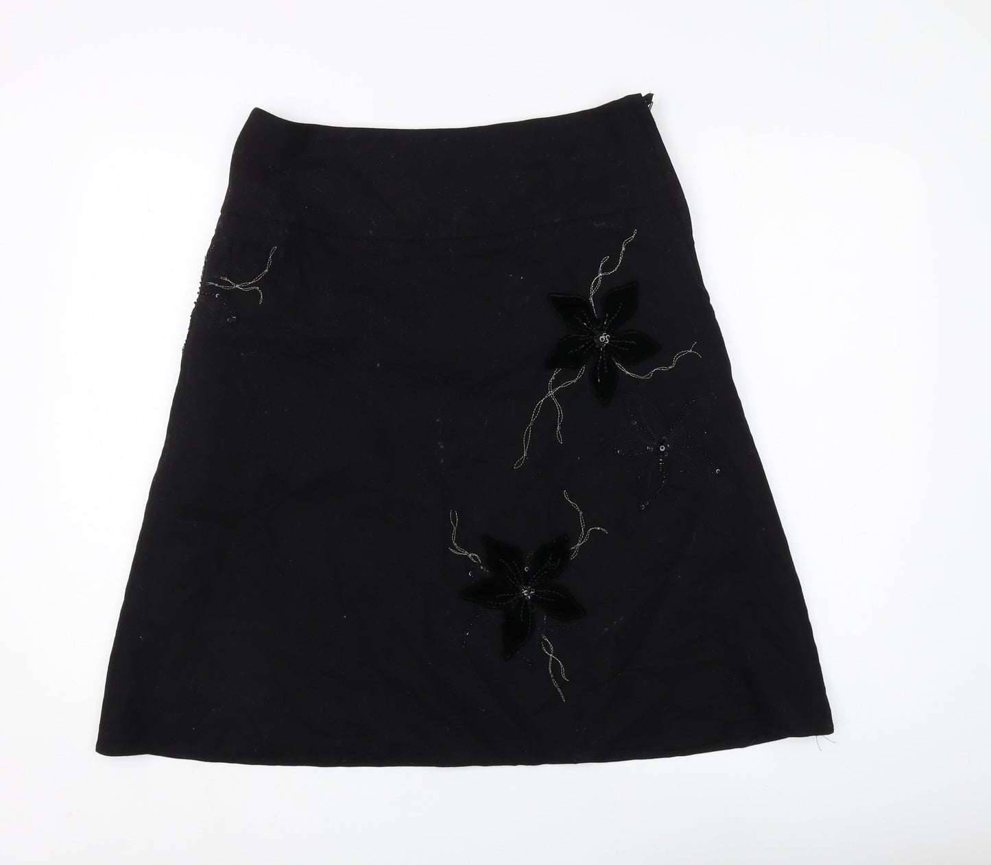 Next Women's Black A-Line Skirt Size 12