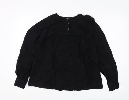 Womens UK Size 12 NEXT Black Basic Blouse