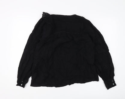 Womens UK Size 12 NEXT Black Basic Blouse