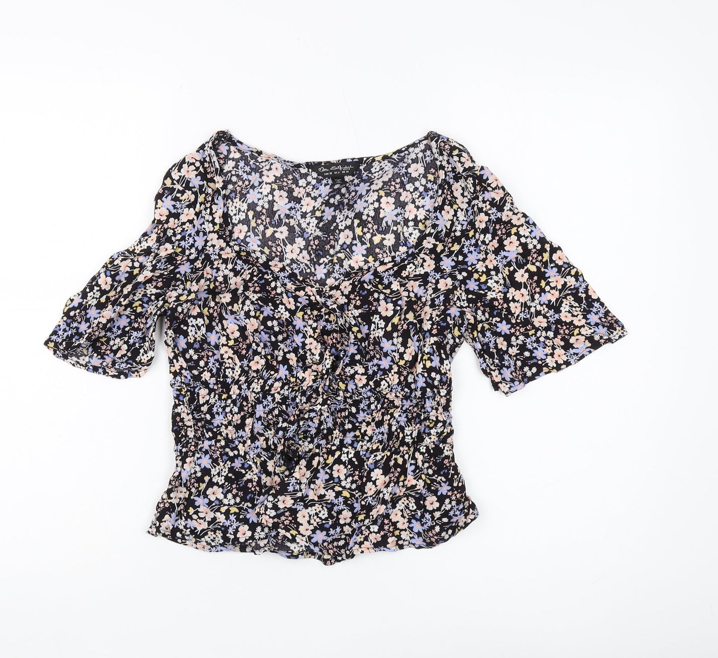 Miss Selfridge Women's Floral Cropped Blouse, Size 10