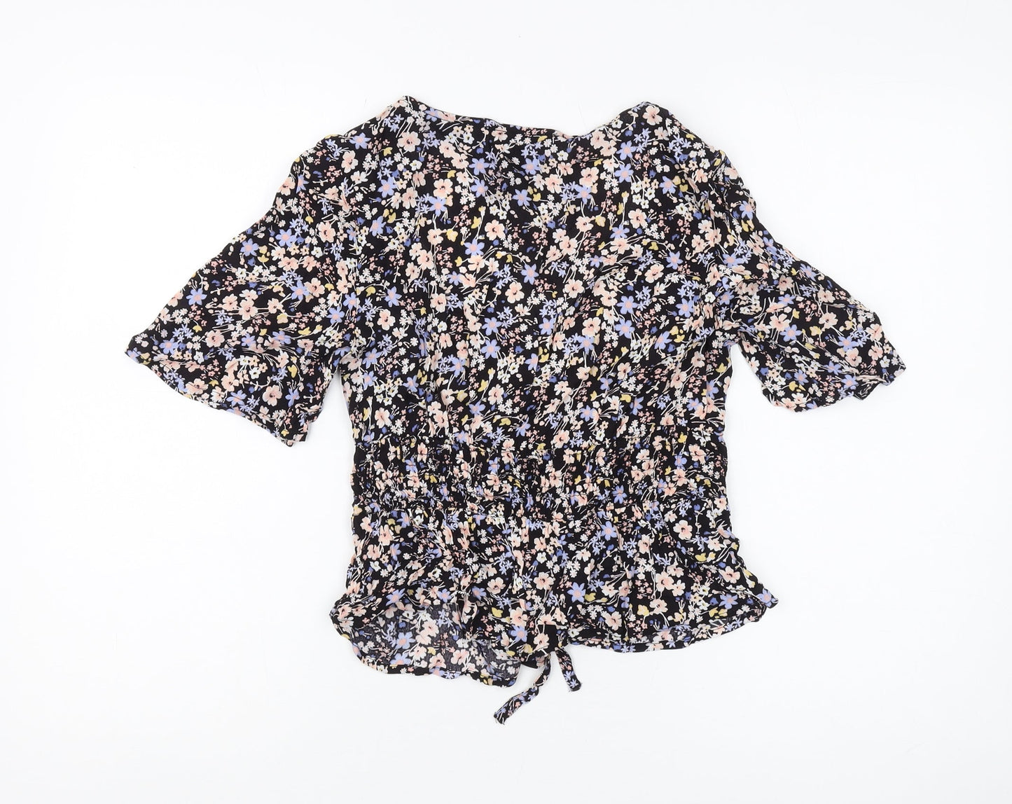 Miss Selfridge Women's Floral Cropped Blouse, Size 10