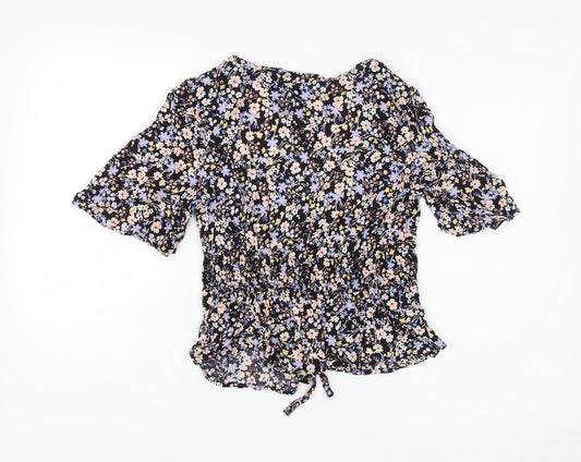 Miss Selfridge Women's Floral Cropped Blouse, Size 10