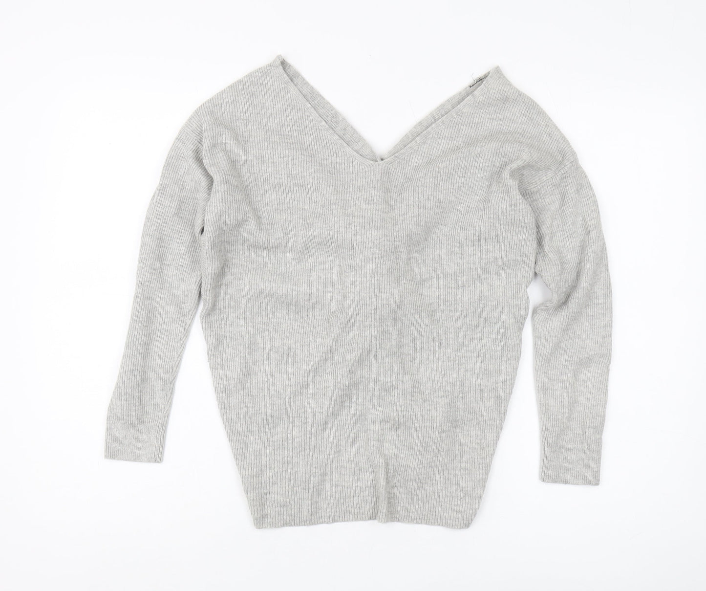 Womens UK Size 6 Topshop Grey Pullover Jumper