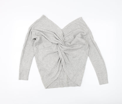 Womens UK Size 6 Topshop Grey Pullover Jumper
