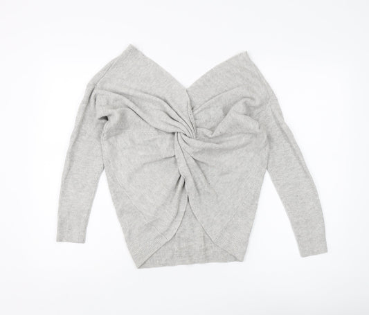 Womens UK Size 6 Topshop Grey Pullover Jumper