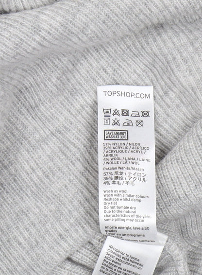 Womens UK Size 6 Topshop Grey Pullover Jumper