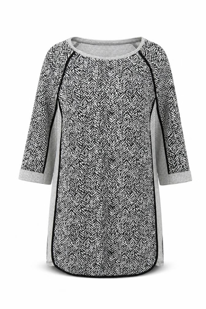 Next Women's Black White Geometric Shift Dress Size 12