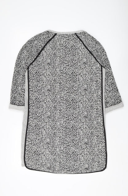 Next Women's Black White Geometric Shift Dress Size 12