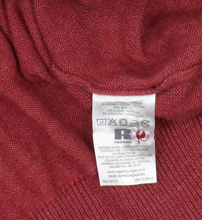 Russell Collection Men's Red Vest, Medium, Buttoned Casual