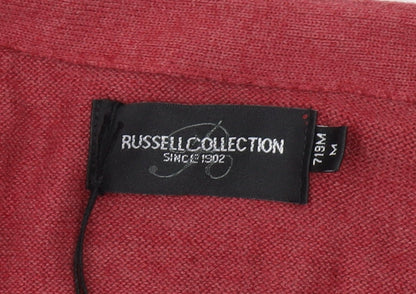 Russell Collection Men's Red Vest, Medium, Buttoned Casual