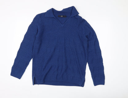 Womens UK Size 14 Isle Essentials Blue Pullover Jumper