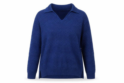 Womens UK Size 14 Isle Essentials Blue Pullover Jumper