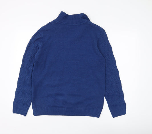 Womens UK Size 14 Isle Essentials Blue Pullover Jumper