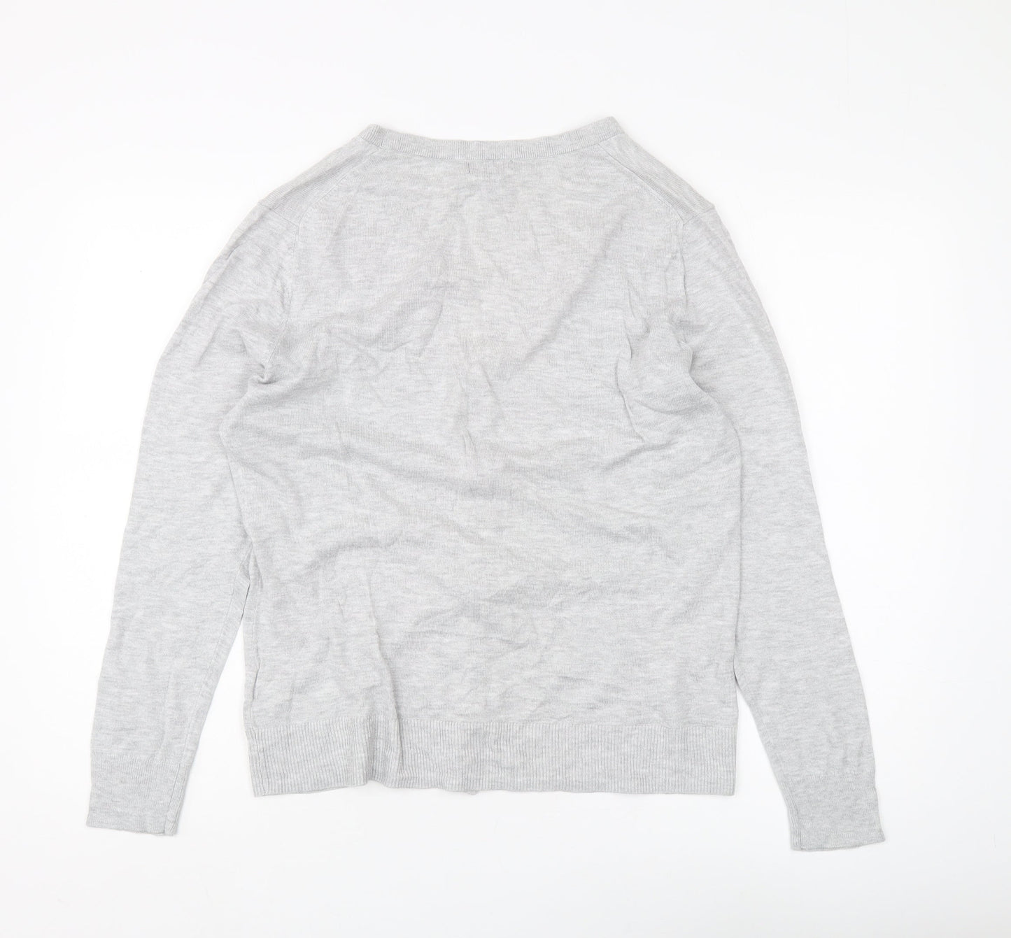 Gap Women's Grey Cardigan L V-Neck Long Sleeve