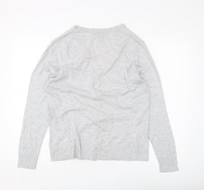 Gap Women's Grey Cardigan L V-Neck Long Sleeve