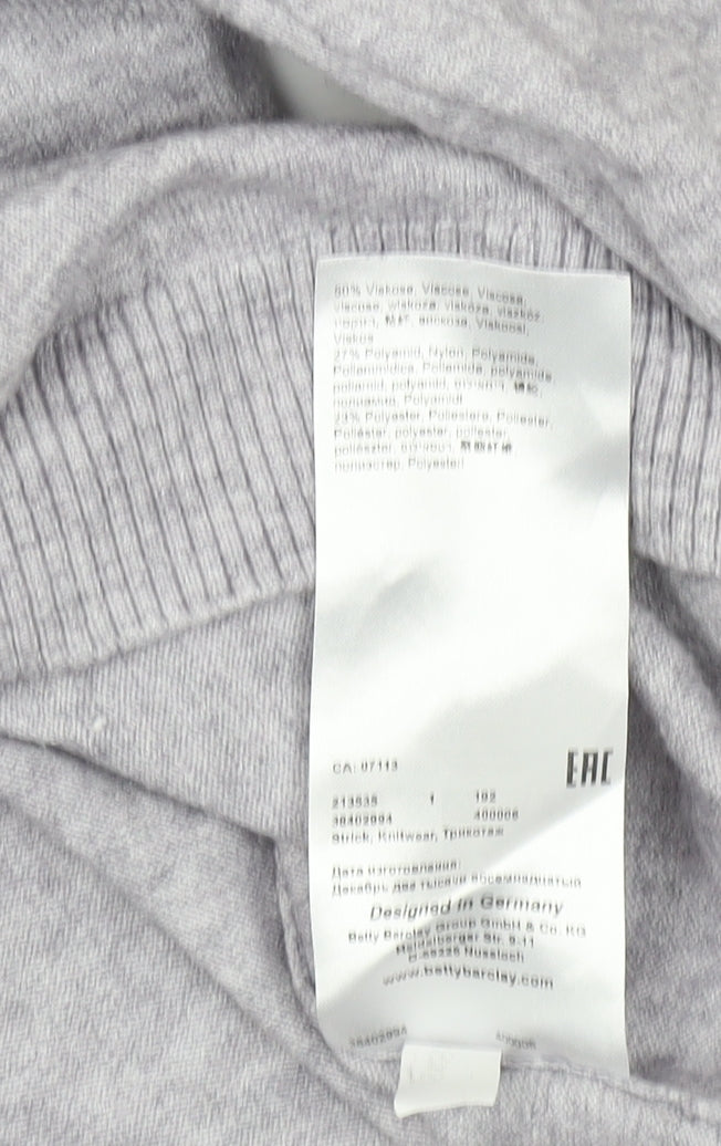 Womens UK Size 14 Betty Barclay Grey Pullover Jumper