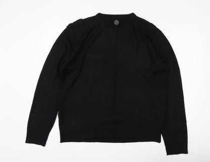 Kangol Men's Black L Pullover Jumper with Logo Accents