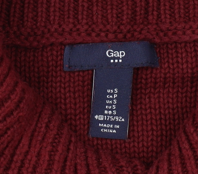 Gap Mens Red Cable-Knit Pullover Jumper S