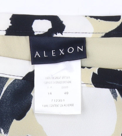 Alexon Women's Multicoloured Floral A-Line Skirt Size 14