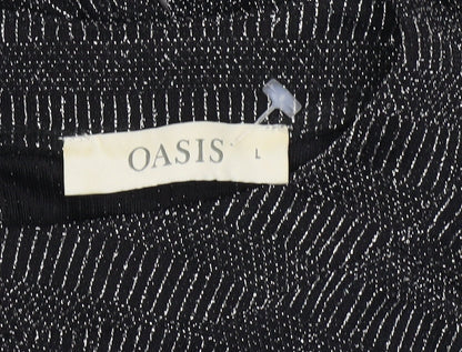 Womens UK Size L Oasis Black Pullover Jumper