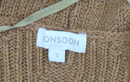Womens UK Size S Monsoon Brown Wrap Jumper