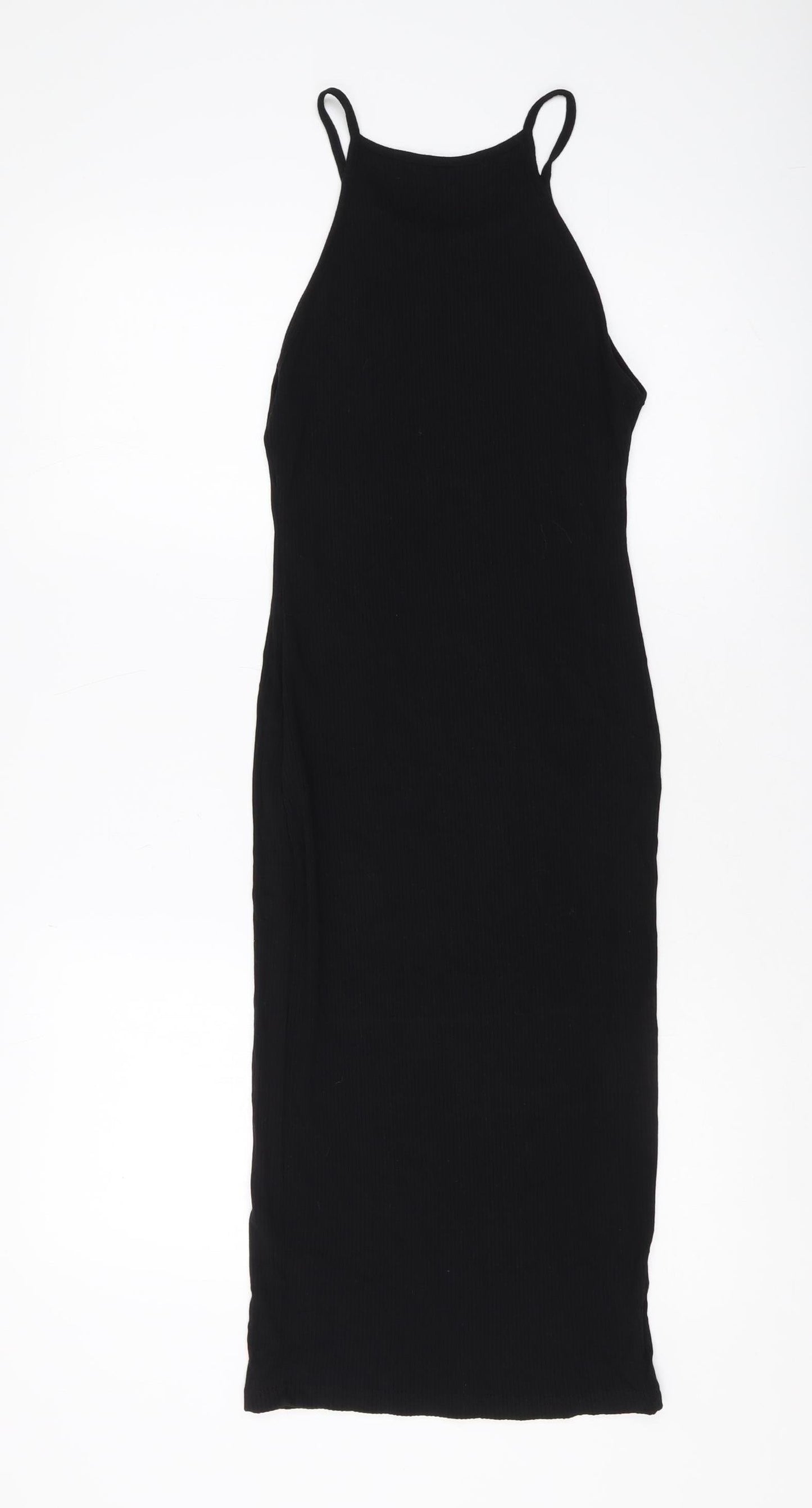 BIKBOK Women's Black Slip Dress, M, Casual Stretch