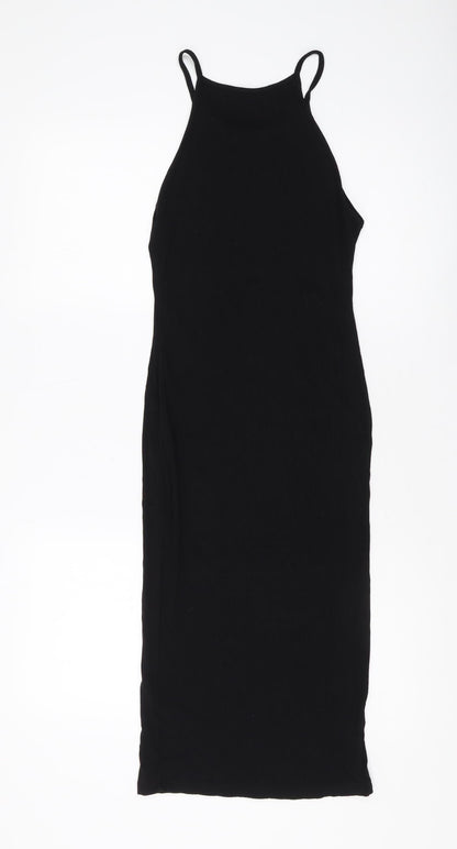 BIKBOK Women's Black Slip Dress, M, Casual Stretch