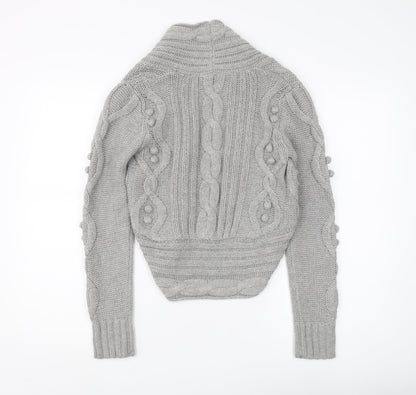 Womens UK Size 6 Marks and Spencer Grey Cardigan Jumper