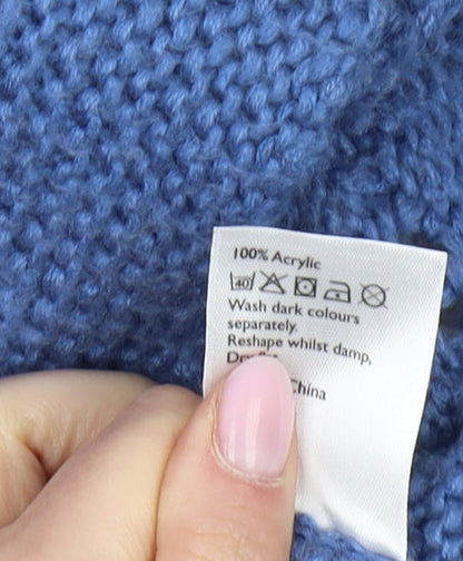 John Lewis Girls Blue Knit Cardigan, Size 6, Short Sleeve
