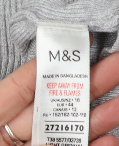 Womens UK Size 16 Marks and Spencer Grey Jumper Jumper