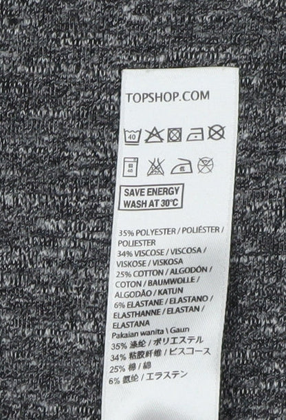 Topshop Women's Grey Bodycon Dress, Size 8