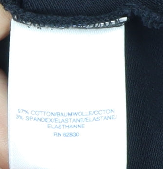 Lands' End Men's Black Polo Shirt M Casual Short Sleeve