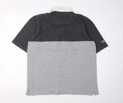 Men's Grey Colourblock England Rugby Polo, Size L, England Embroidery