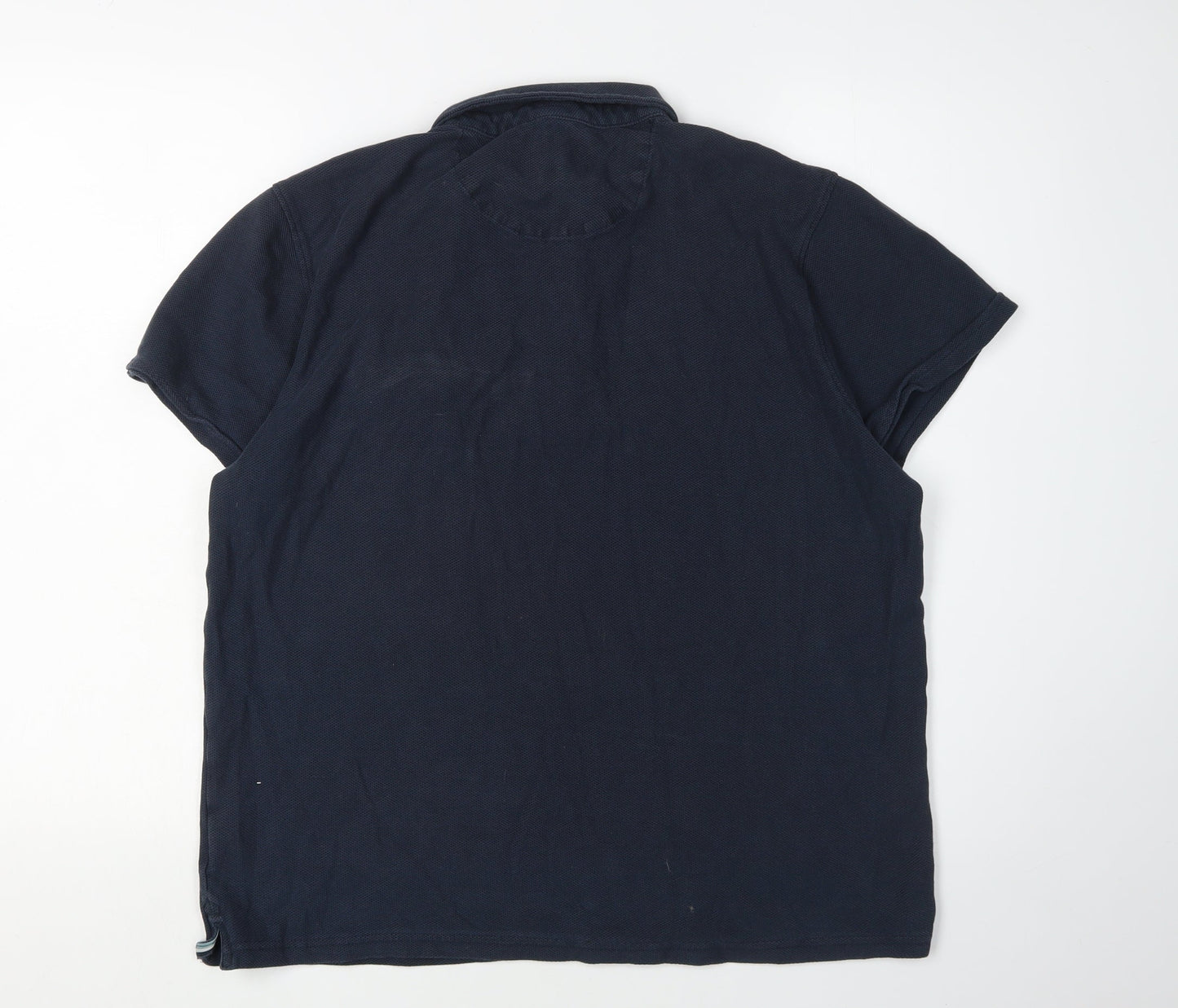 Lost Stock Men's Blue Polo Shirt - L, Short Sleeve, Cotton