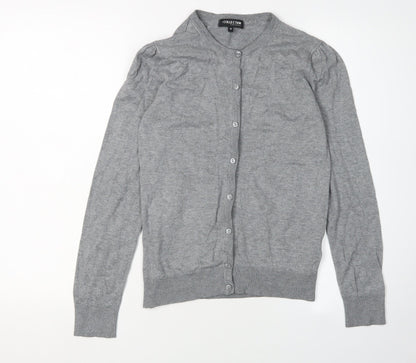 Womens UK Size 10 Debenhams Grey Cardigan Jumper
