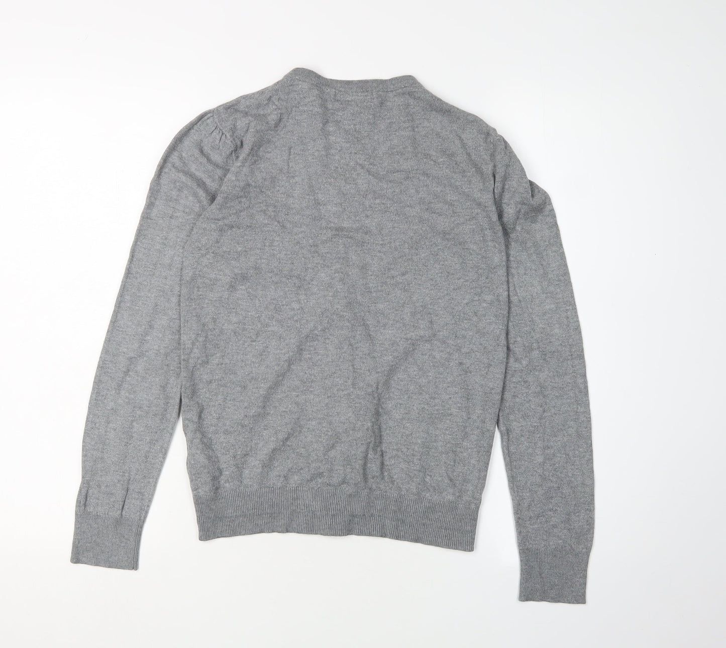 Womens UK Size 10 Debenhams Grey Cardigan Jumper
