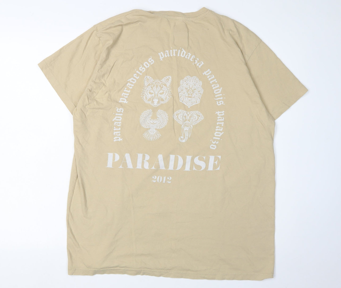 MissyEmpire Women's Beige T-Shirt Size 12