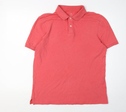 Marks and Spencer Men's Pink Medium Polo Short Sleeve