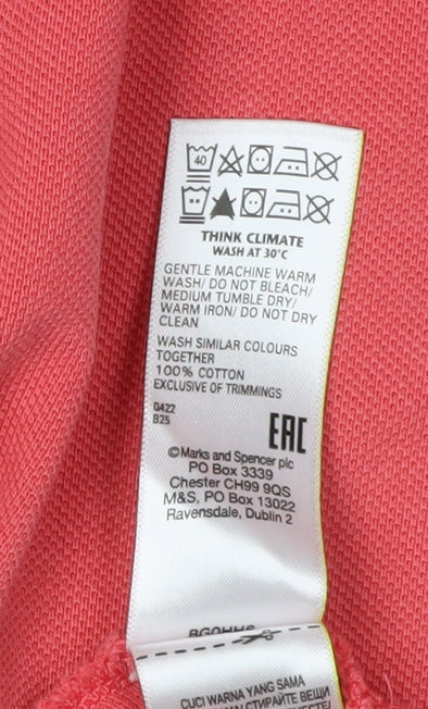 Marks and Spencer Men's Pink Medium Polo Short Sleeve