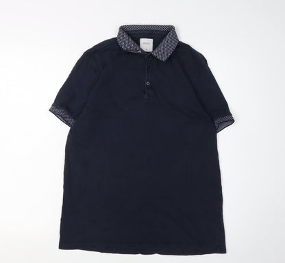 Burton Menswear Men's Blue M Cotton Polo, Casual