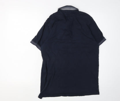 Burton Menswear Men's Blue M Cotton Polo, Casual