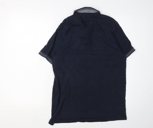 Burton Menswear Men's Blue M Cotton Polo, Casual